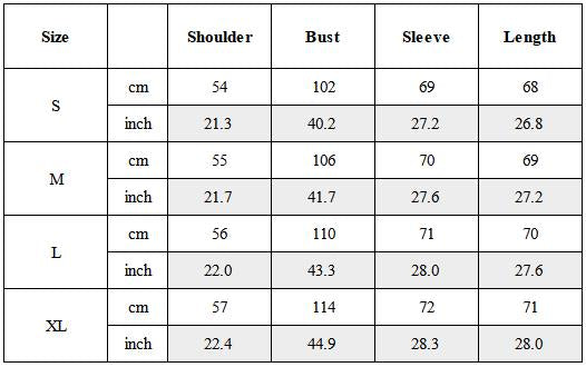 Size Guide for Wasteland Distressed Washed Thumbhole Long Sleeve Tee