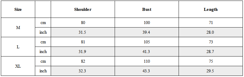 Size Guide for Techwear Color-Block Mock Neck Long-Sleeve Tee