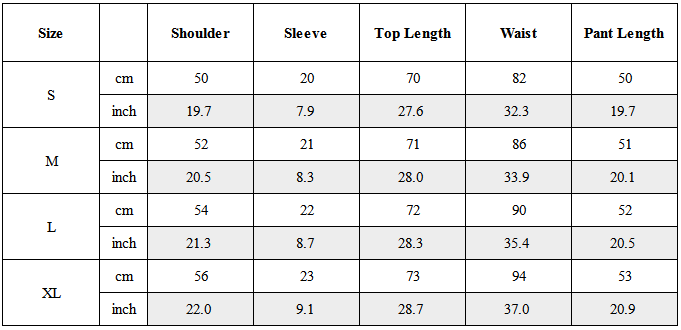 Size Guide for TW-027｜Post-Apocalyptic Wear Set Top / Bottom