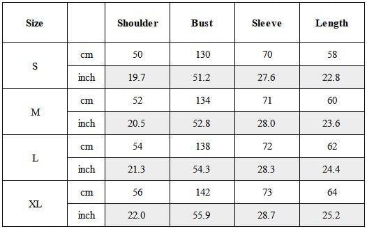 Size Guide for Post-Apocalyptic Distressed Pleated Cropped Hooded Jacket