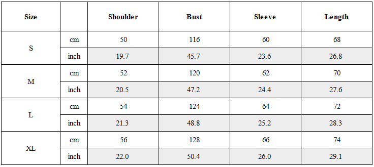 Size Guide for Post-Apocalyptic Wear Ripped Sweater Charcoal