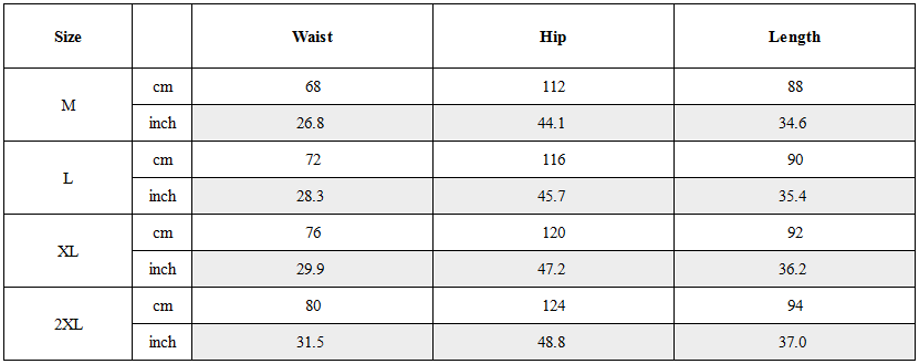 Size Guide for Minimalist Yohji-Style Tapered Harem Pants