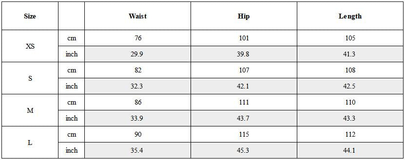 Size Guide for Detachable Plaid Back Flap Spliced Jeans