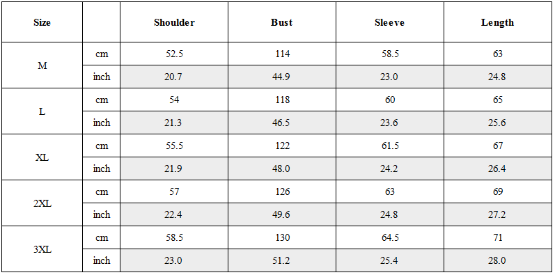 Size Guide for Techwear Functional Patchwork Pullover Sweatshirt