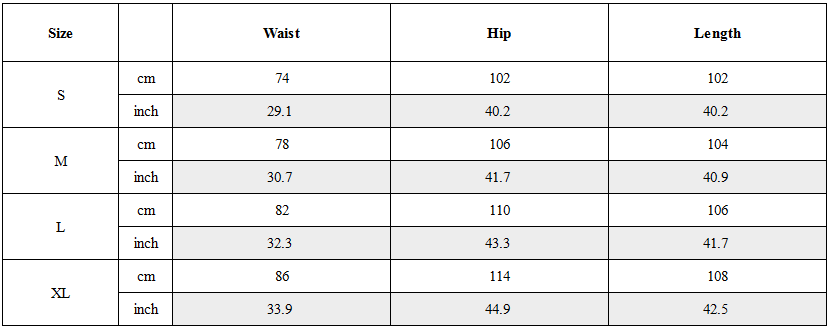 Size Guide for Infernal Gaze Crinkled Waxed Wide-Leg Pants White