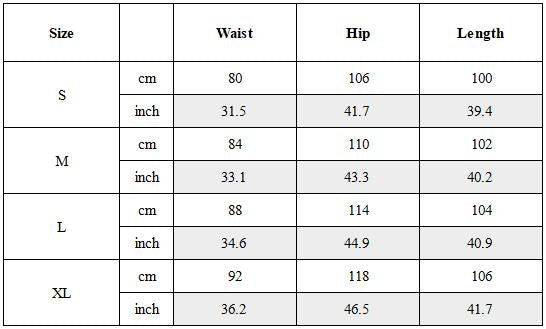 Size Guide for Wasteland Drop-Crotch Multi-Pocket Harem Pants