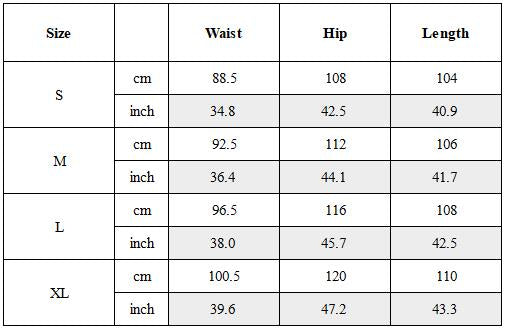 Size Guide for Wasteland Asymmetric Distressed Drop Crotch Ninja Pants