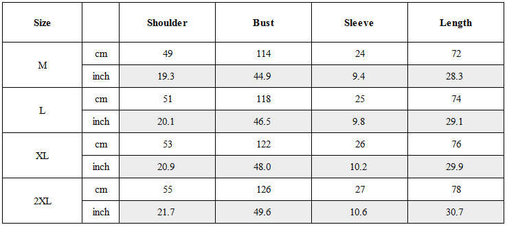 Size Guide for Techwear Functional Irregular T-Shirt