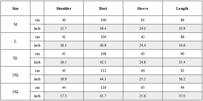 Size Guide for Techwear Tactical Patchwork Pullover Sweatshirt