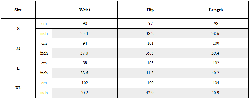 Size Guide for Dune Wasteland Drop-Crotch Cinched Casual Pants