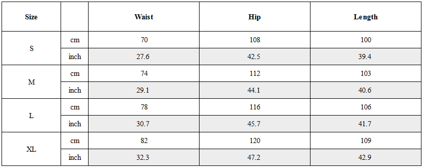 Size Guide for Modern Japanese Wide Leg Hakama Pants