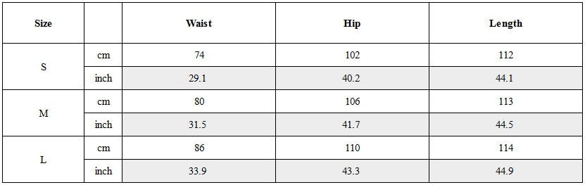 Size Guide for Deconstructed Multi-Pocket Frayed Cargo Pants