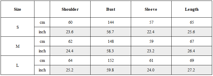 Size Guide for Water-Repellent Embroidered Drawstring Sweatshirt
