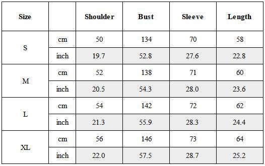 Size Guide for Wasteland Pleated Dirty Dye Distressed Hooded Ninja Jacket