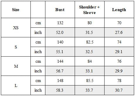 Size Guide for Post-Apocalyptic Skeleton Print Loose Long Sleeve Shirt