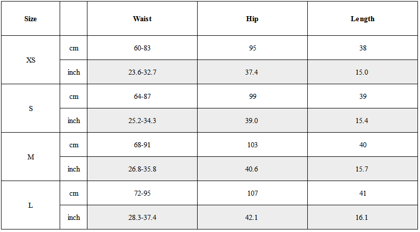 Size Guide for Cyberpunk Street-Style Star Arc Cocoon Pocket Shorts - Women