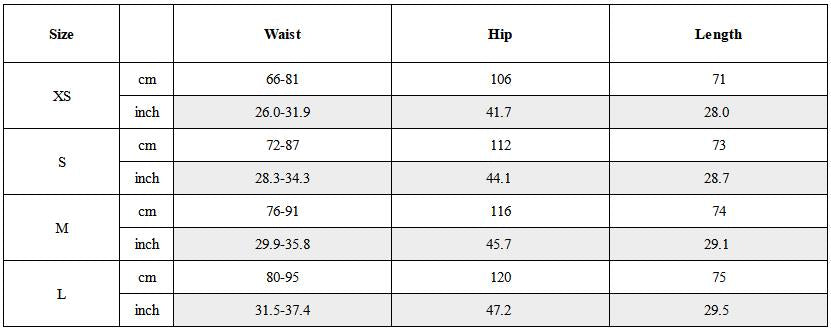 Size Guide for Detachable Scarf Washed Multi-Pocket Wide-Leg Shorts Green
