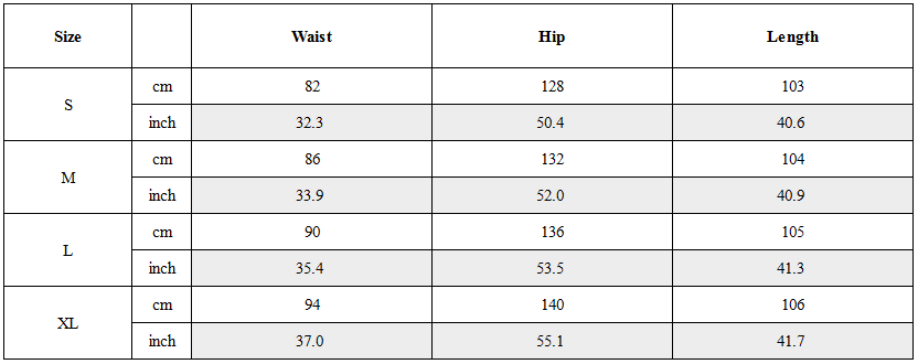 Size Guide for Dystopian Shadow-Wash Tactical Cargo Pants