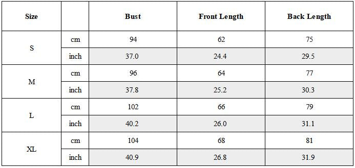 Size Guide for Wasteland Wear Splicing Distressed T-Shirt