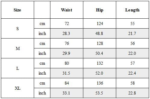 Size Guide for Deconstructed Multi‑Zip Utility Techwear Cargo Shorts