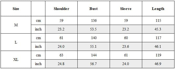 Size Guide for Darkwear Asymmetric Draped Black Long Cardigan