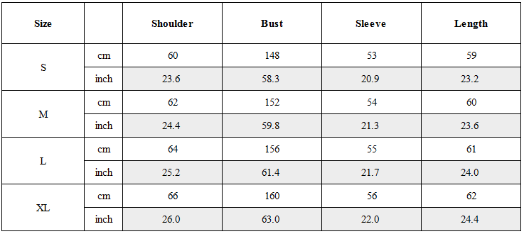 Size Guide for Biohazard Mesh-Panel Hooded Tactical Jacket