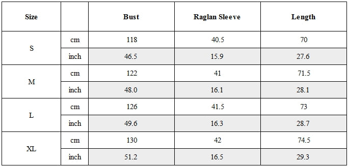 Size Guide for Magnetic Quick-Release Collar Zip Techwear Short-Sleeve Jacket