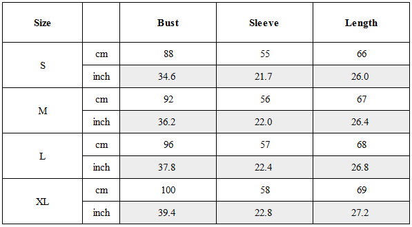 Size Guide for Post-Apocalyptic Asymmetric Panelled Compression Long-Sleeve Tee