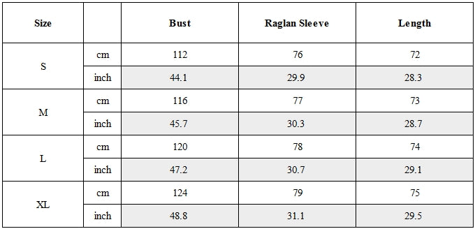 Size Guide for Lightweight UPF50+ Water-Repellent Breathable Techwear Jacket