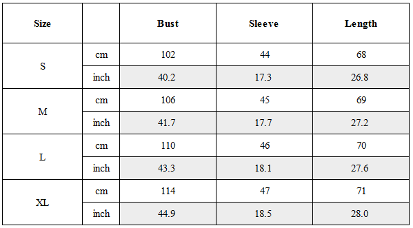 Size Guide for Post-Apocalyptic Raw-Cut Deconstructed Long-Sleeve Tee