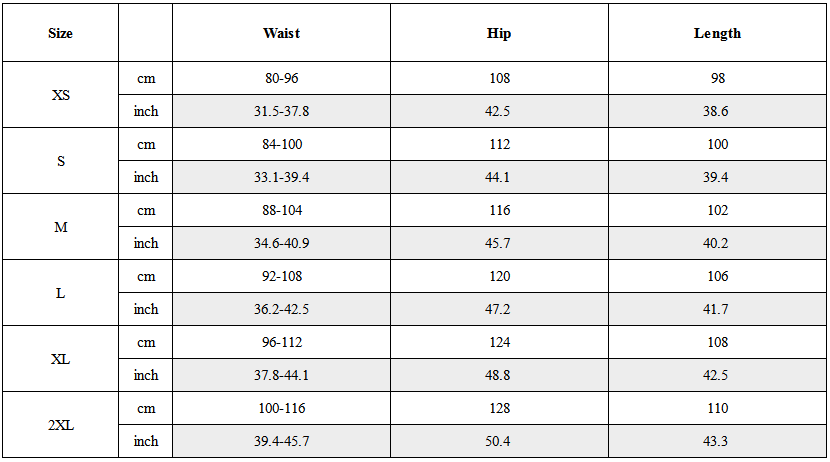 Size Guide for Cyberpunk Outfits White Ghost Unisex Patchwork Pants