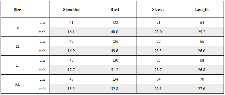 Size Guide for Wasteland Distressed 3D Pocket Jacket