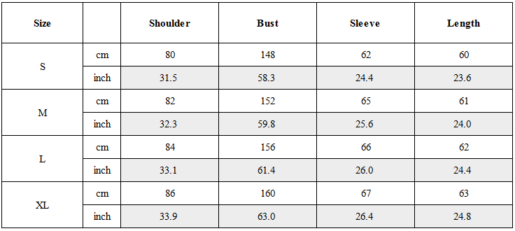Size Guide for Wasteland-Tactical Heavy-Duty Layered Utility Jacket