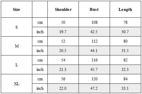 Size Guide for Post‑Apocalyptic Asymmetric Sleeveless Hooded Vest