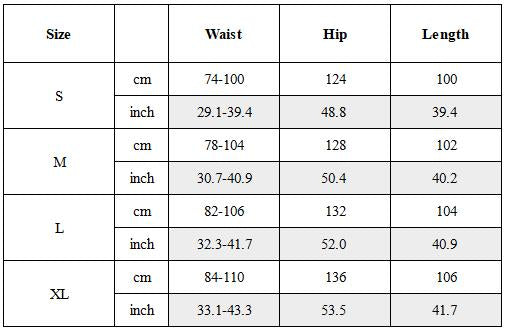 Size Guide for Distressed Zippered Patchwork Cargo Pants