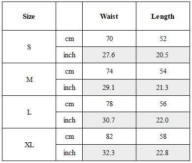 Size Guide for Multi-Zip Deconstructed Wide-Leg Multi-Pocket Utility Shorts