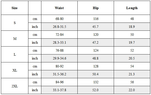 Size Guide for Color-Block Panel Track Shorts