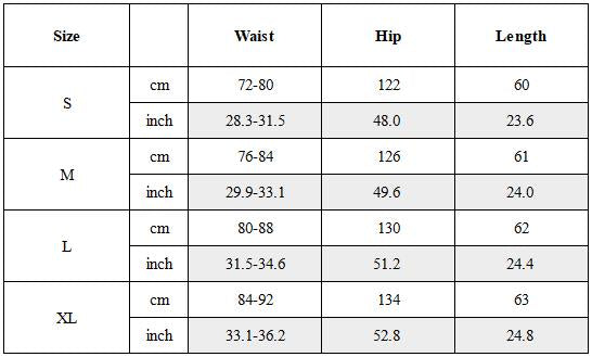 Size Guide for Post-Apocalyptic Distressed Mesh-Panel Shorts