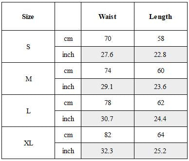 Size Guide for Deconstructed Darkwear Multi‑Pocket Utility Cargo Shorts