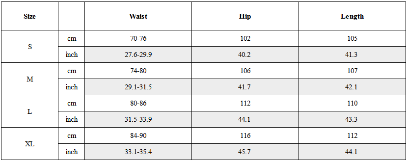 Size Guide for Multi-Layered Stripes Deconstructed Jeans