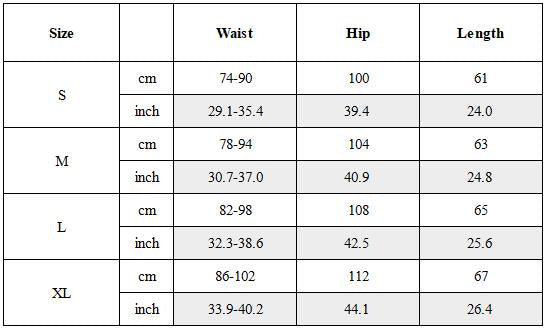 Size Guide for Wasteland Asymmetric Color-Block Sweat Shorts