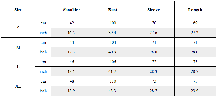 Size Guide for Post-Apocalyptic Deconstructed Layered Long-Sleeve Tee