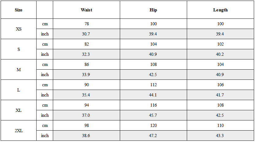 Size Guide for Cyberpunk Laser Destroyed Unisex Y2K Jeans