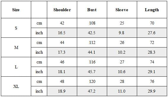Size Guide for Wasteland Asymmetric Zip Washed Short Sleeve Hooded Top
