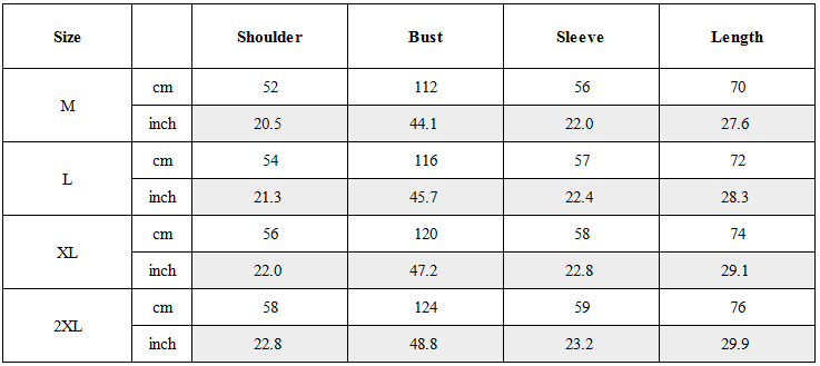 Size Guide for Modern Japanese-Style Patchwork Oversized Mock-Neck Sweatshirt