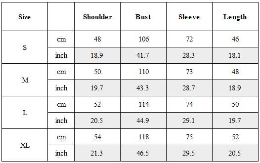 Size Guide for Wasteland Deconstructed Asymmetrical Distressed Hooded Jacket