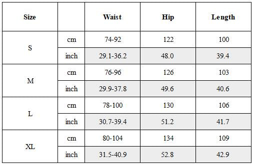 Size Guide for Distressed Multi‑Pocket Wide‑Leg Cargo Pants