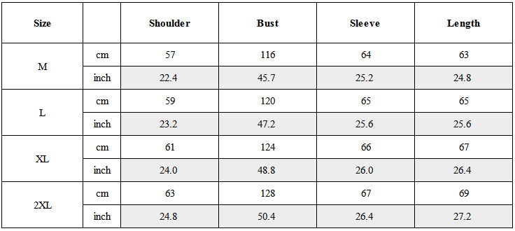 Size Guide for Japanese Techwear Patchwork Hoodie