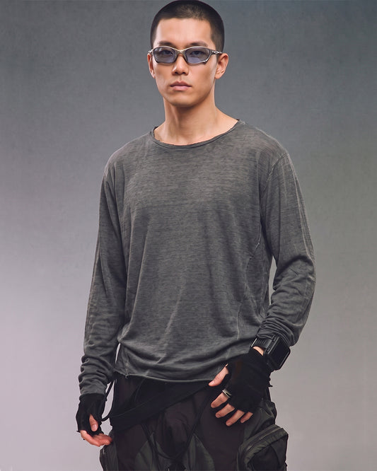 Post‑Apocalyptic Washed Long Sleeve Tee