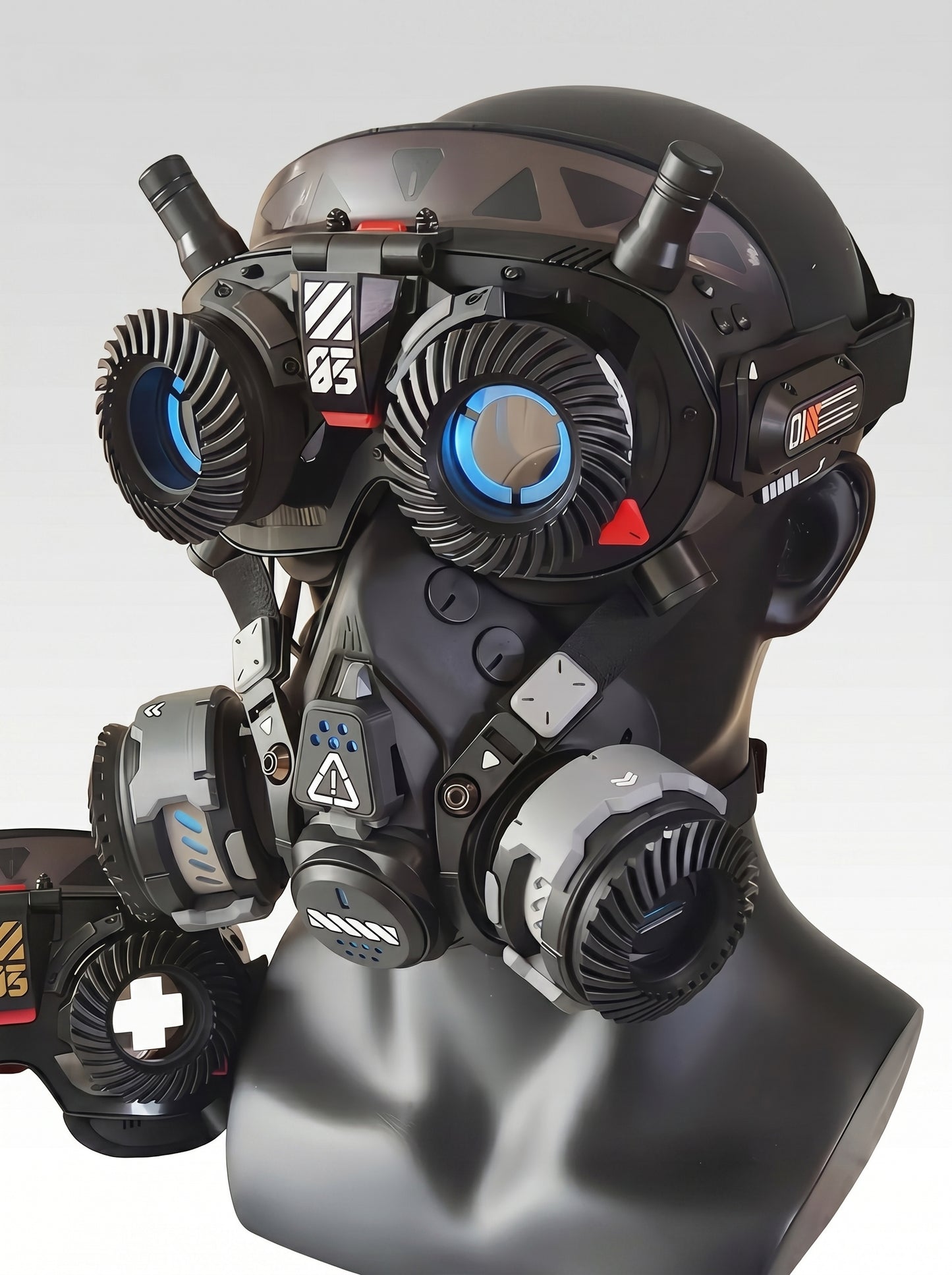 Cyberpunk Mecha Half Face Mask